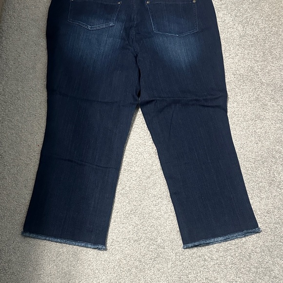 Belle by Kim Gravel Dark Indigo Cropped Jeans - Picture 7 of 8